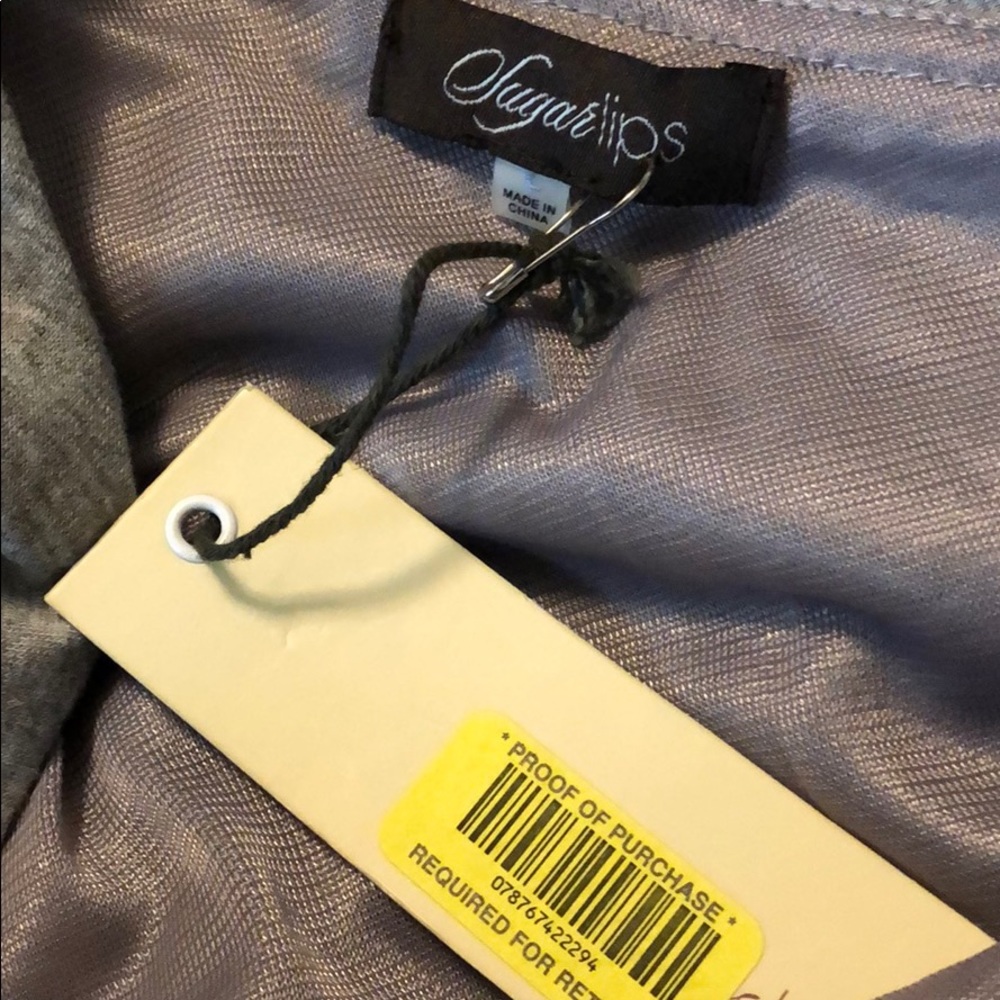 Sugarlips Gray Ruffled One Shoulder Dress - Picture 7 of 8